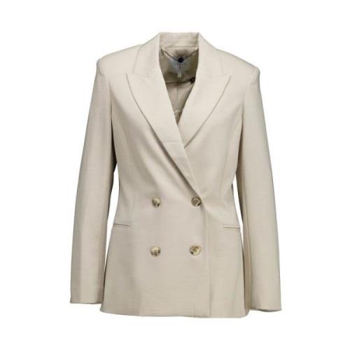 Beige Double Breasted Blazer Dante 6 , Beige , Dames