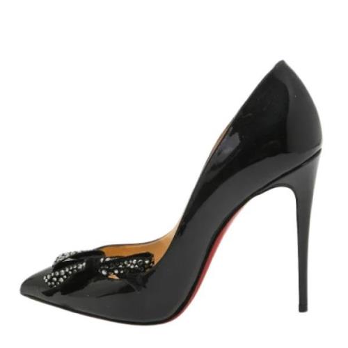 Pre-owned Leather heels Christian Louboutin Pre-owned , Black , Dames