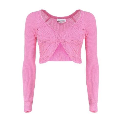 Roze Butterfly Sweater Blumarine , Pink , Dames
