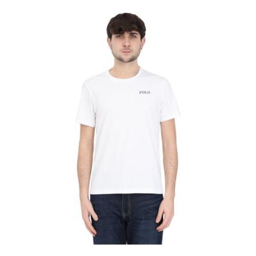 Witte Logo T-shirt Ralph Lauren , White , Heren