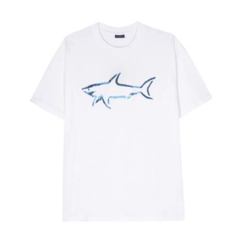 Katoenen T-shirt, 100% Katoen, Gemaakt in Tunesië Paul & Shark , White...