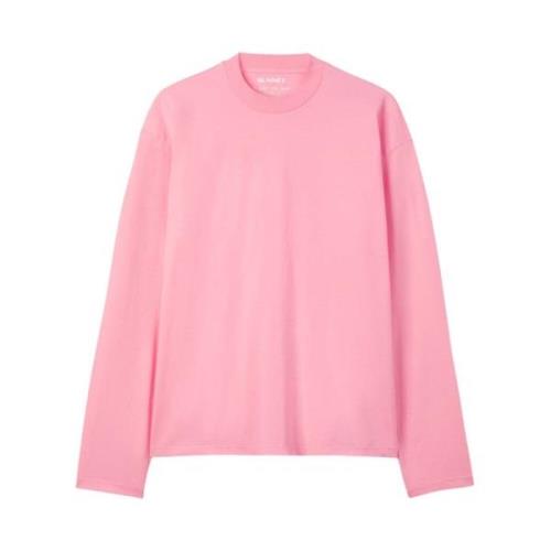 Roze Boxy Fit Longsleeve T-Shirt Sunnei , Pink , Heren