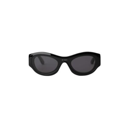 Zwarte zonnebril met ronde vormen Sunnei , Black , Heren