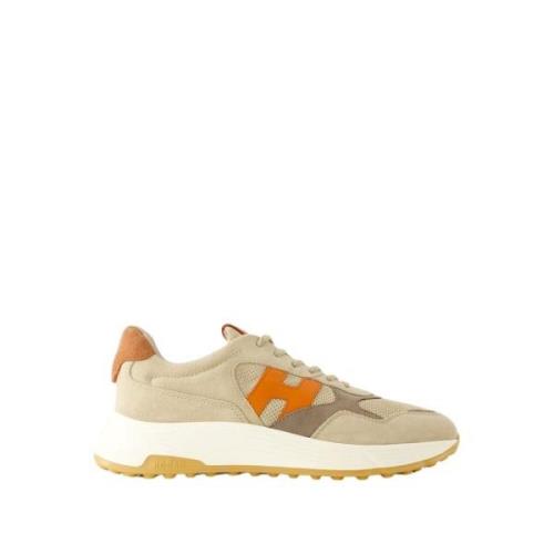 Beige Suède Sneakers Hogan , Beige , Heren