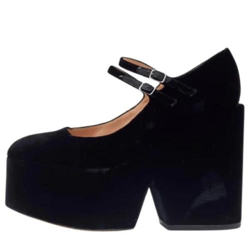 Pre-owned Velvet heels Gianvito Rossi Pre-owned , Black , Dames