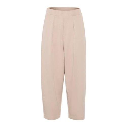 Ontspannen Silhouet Klei Broek InWear , Beige , Dames