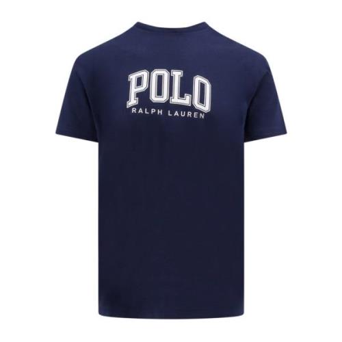 Klassiek Logo Print Katoenen T-Shirt Polo Ralph Lauren , Blue , Heren