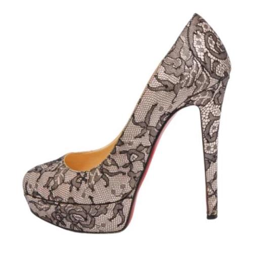 Pre-owned Lace heels Christian Louboutin Pre-owned , Black , Dames