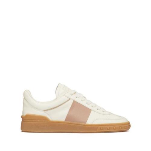 Ivoorwitte lage sneakers met studs Valentino Garavani , Beige , Dames