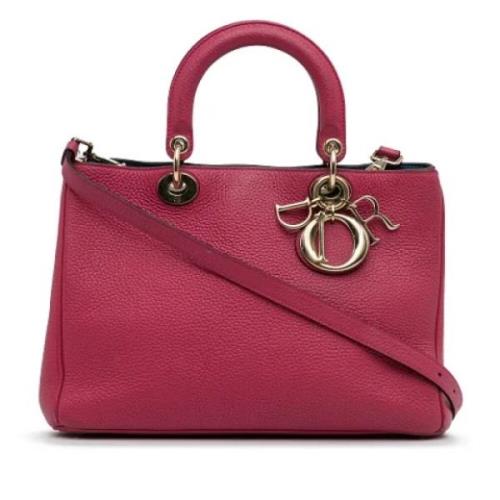 Pre-owned Leather handbags Dior Vintage , Pink , Dames