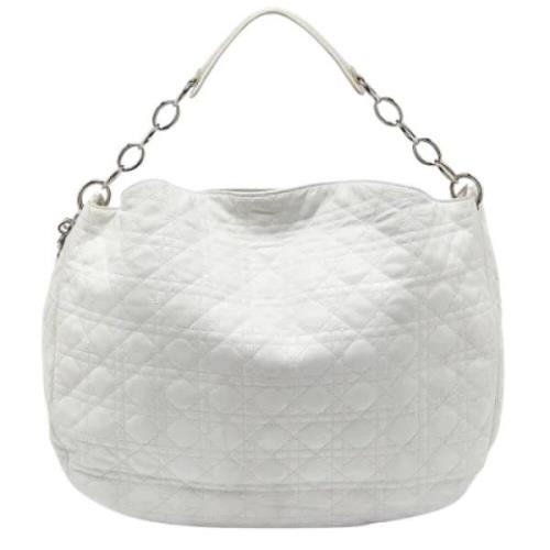 Pre-owned Leather handbags Dior Vintage , White , Dames