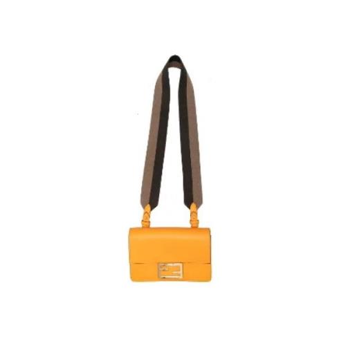 Pre-owned Leather shoulder-bags Fendi Vintage , Orange , Dames
