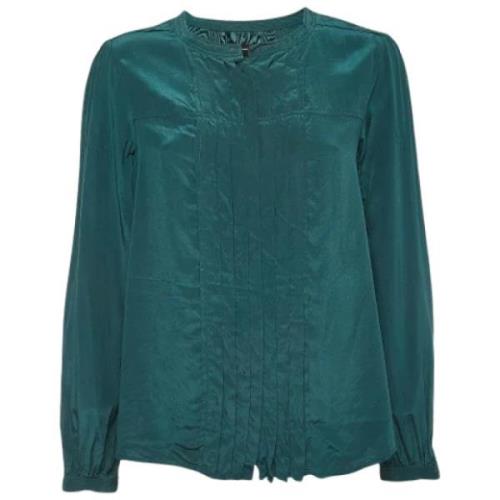 Pre-owned Silk tops Isabel Marant Pre-owned , Green , Dames