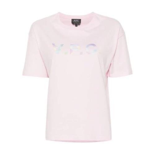 Roze T-shirt Rechte Snit A.p.c. , Pink , Dames