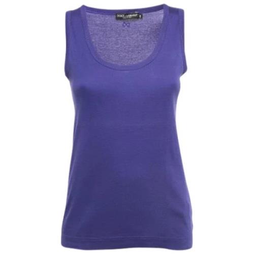 Pre-owned Cotton tops Dolce & Gabbana Pre-owned , Purple , Dames