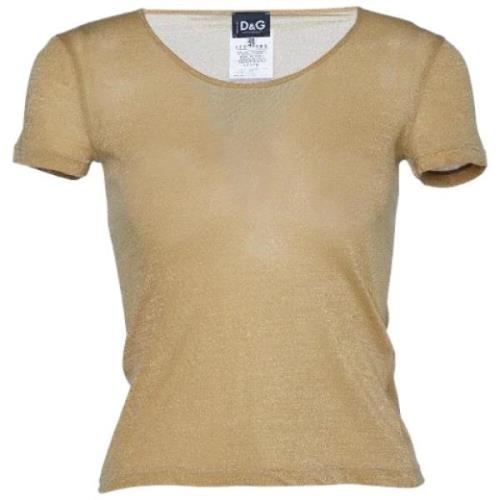 Pre-owned Cotton tops Dolce & Gabbana Pre-owned , Yellow , Dames