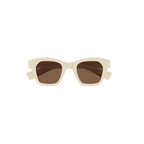 Luxe witte zonnebril voor vrouwen Saint Laurent , Beige , Dames
