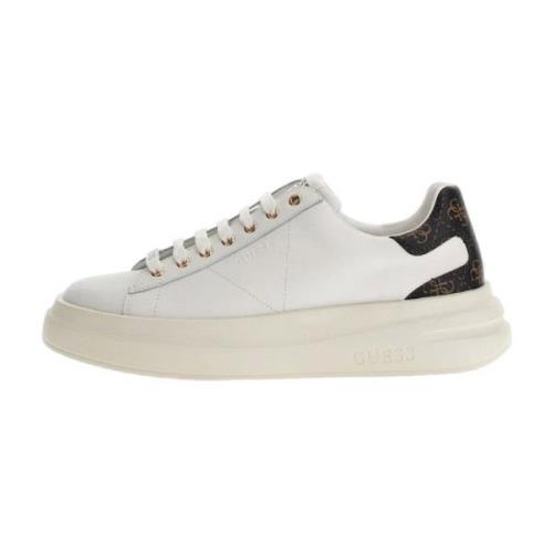 Witte sportiee sneakers oor heren Guess , White , Heren