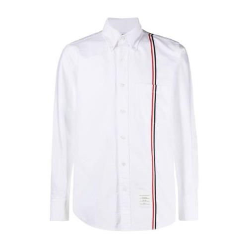 Witte Oxford Katoenen Overhemd met Tricolor Detail Thom Browne , White...