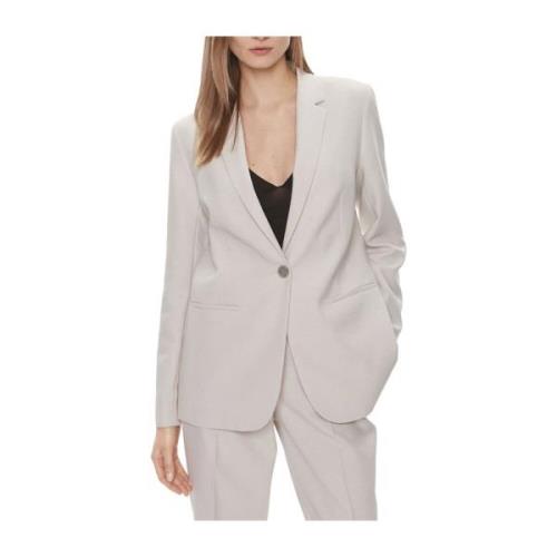 Ivory Blazer Set voor Dames Calvin Klein , Beige , Dames