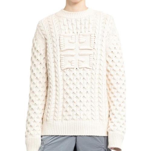 Chunky Weight Crewneck Sweater Givenchy , Beige , Heren