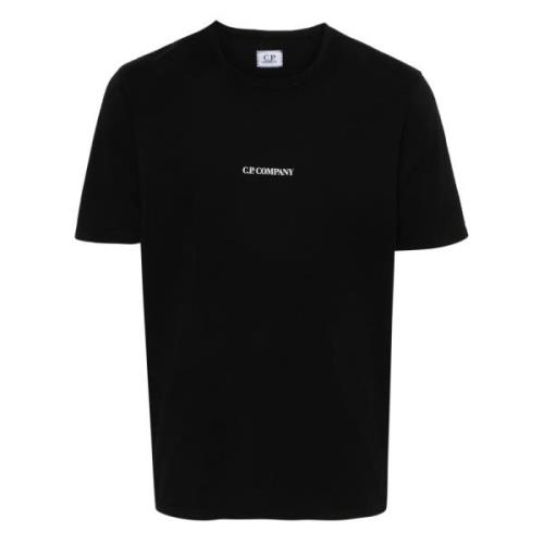 Zwart Logo Katoenen T-Shirt C.p. Company , Black , Heren