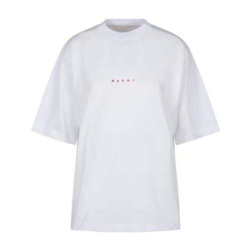 Witte T-Shirt voor Heren Marni , White , Dames