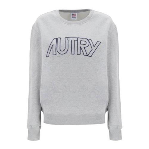 Sweatshirt met geborduurd logo Autry , Gray , Dames