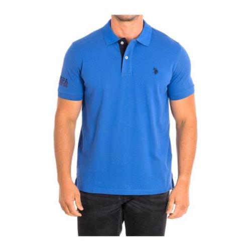 Korte Mouw Polo in Wit U.s. Polo Assn. , Blue , Heren