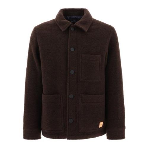 Stijlvolle Emile Overshirt Jas A.p.c. , Brown , Heren