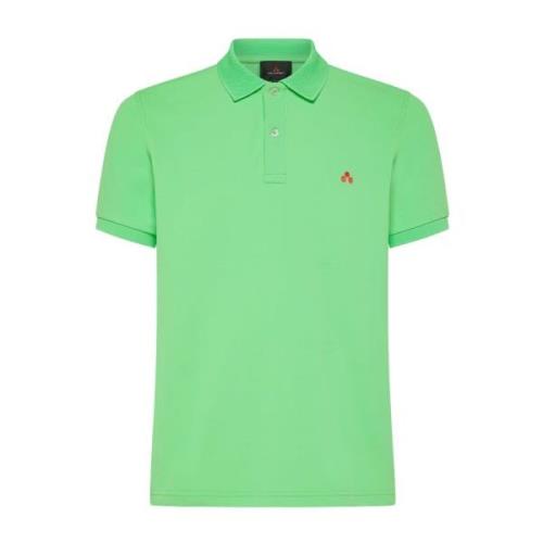 Slim Fit Stretch Nylon Polo Shirt Peuterey , Green , Heren