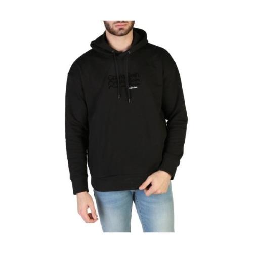 Lente/Zomer Heren Sweatshirt Calvin Klein , Black , Heren