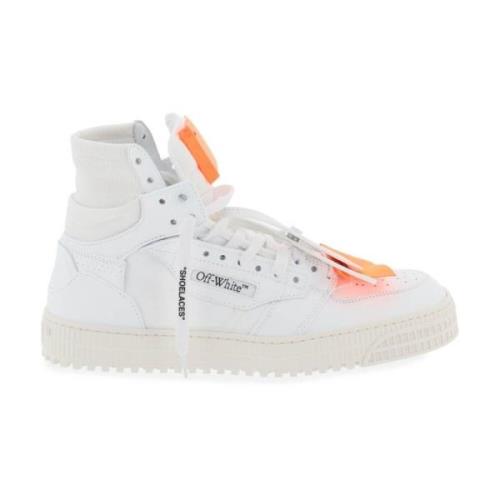 Leren sneakers met stoffen inzetstukken Off White , White , Heren