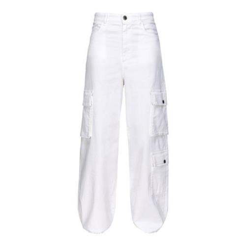 Wide Trousers Pinko , White , Dames