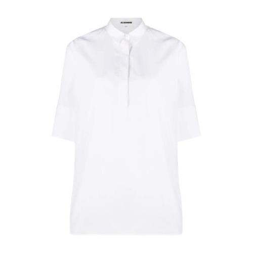 Witte Polo Shirts met Klassieke Kraag Jil Sander , White , Dames