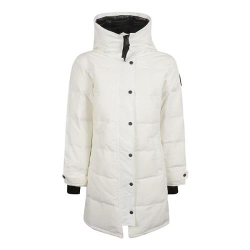 Witte Gewatteerde Parka Jas Canada Goose , White , Dames