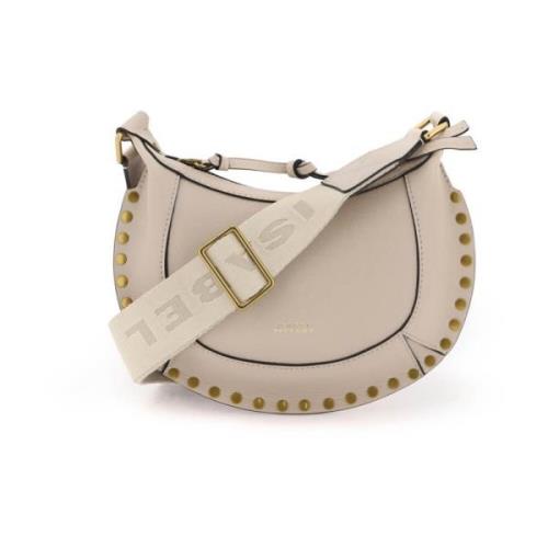 Moon Mini Schoudertas met Metalen Studs Isabel Marant , Beige , Dames