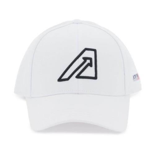 Baseball Cap met Geborduurd Logo Autry , White , Heren