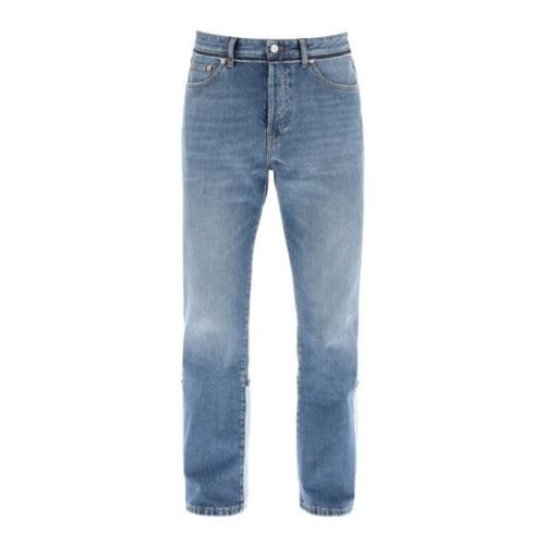 Regular Fit Rockstud Jeans Valentino , Blue , Heren
