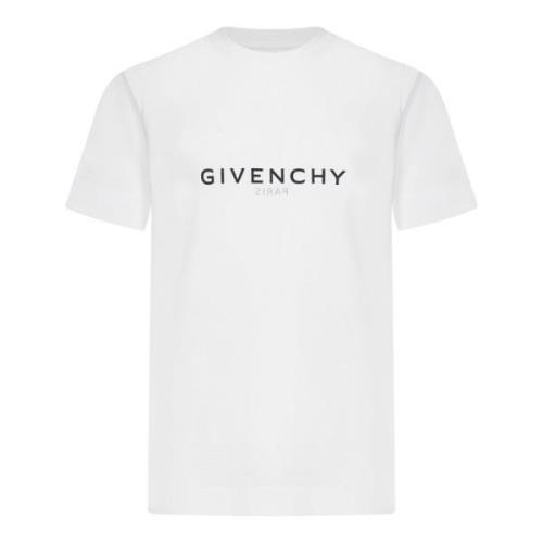 Witte Ribgebreide T-shirts en Polos Givenchy , White , Heren