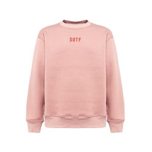 Dames Sweatshirt met Scoop Neck Sotf , Pink , Dames