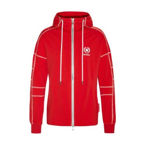 Cremona Rood Rits Hoodie Borgo , Red , Heren