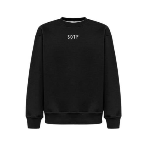 Katoenen Sweatshirt uit Italië Sotf , Black , Heren