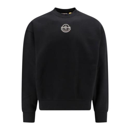 Zwart Crew-neck Sweatshirt Moncler , Black , Heren