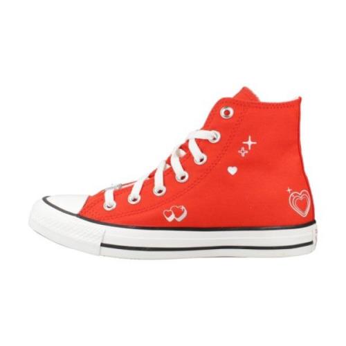 Hoge Top Mode Sneakers Converse , Red , Dames