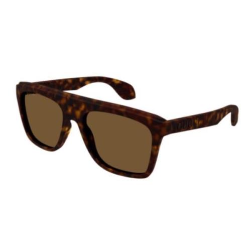 Stijlvolle zonnebril voor een modieuze uitstraling Gucci , Brown , Uni...