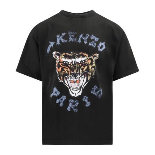 Zwart Crew-neck T-shirt Kenzo , Black , Heren