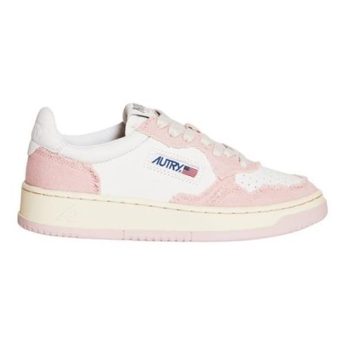 Denim en Suède Sneakers voor Vrouwen Autry , White , Dames