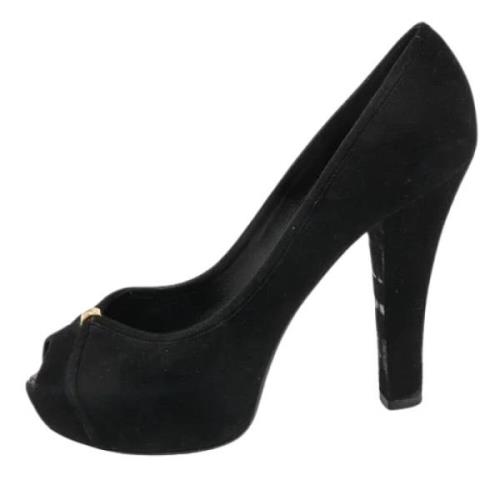 Pre-owned Suede heels Louis Vuitton Vintage , Black , Dames