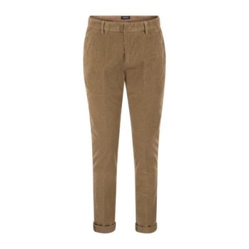 Gaubert - Slim milleraies broek Dondup , Brown , Heren